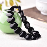 Natural Agate Bracelet 14MM Hand String Fortune Transfer Anti Evil Oil