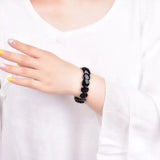 Natural Agate Bracelet 14MM Hand String Fortune Transfer Anti Evil Oil