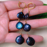 Freshwater Baroque Pearl 18k Earrings Wedding Lucky Ear Stud