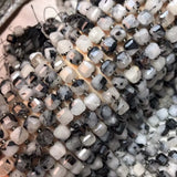 Rutilated Quartz Cube Beads 8mm Faceted for Jewelry Making