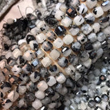 Rutilated Quartz Cube Beads 8mm Faceted for Jewelry Making