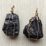 Tourmaline Stone Wire Irregular Pendants for Jewelry Making 6pcs/lot