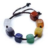 Natural Stone 7 Chakra Reiki Women Bracelet Amethyst Citrine Healing