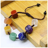 Natural Stone 7 Chakra Reiki Women Bracelet Amethyst Citrine Healing
