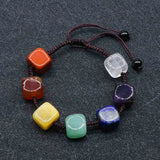 Natural Stone 7 Chakra Reiki Women Bracelet Amethyst Citrine Healing