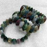 Bloodstone/Heliotrope Stone Beads Bracelet Gemstone Bangle