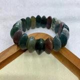 Bloodstone/Heliotrope Stone Beads Bracelet Gemstone Bangle