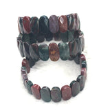 Bloodstone/Heliotrope Stone Beads Bracelet for Women