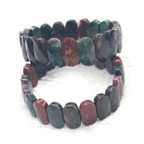 Bloodstone/Heliotrope Stone Beads Bracelet for Women