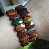 Bloodstone Heliotrope Stone Beads Bracelet DIY Jewelry for Women