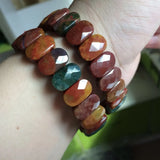 Bloodstone Heliotrope Stone Beads Bracelet DIY Jewelry for Women