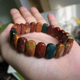 Bloodstone Heliotrope Stone Beads Bracelet DIY Jewelry for Women