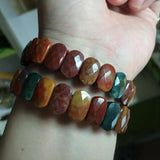 Bloodstone Heliotrope Stone Beads Bracelet DIY Jewelry for Women