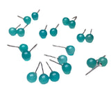 Amazonite Round Bead Stud Earrings 925 Silver Minimalist Small Earrings