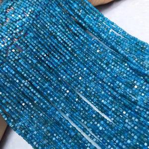 Natural Apatite Cube Faceted Beads 2-2.5mm 3mm for Jewelry Making