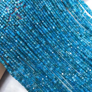 Natural Apatite Cube Faceted Beads 2-2.5mm 3mm for Jewelry Making