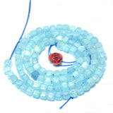 Faceted Cube Aquamarine Gemstone