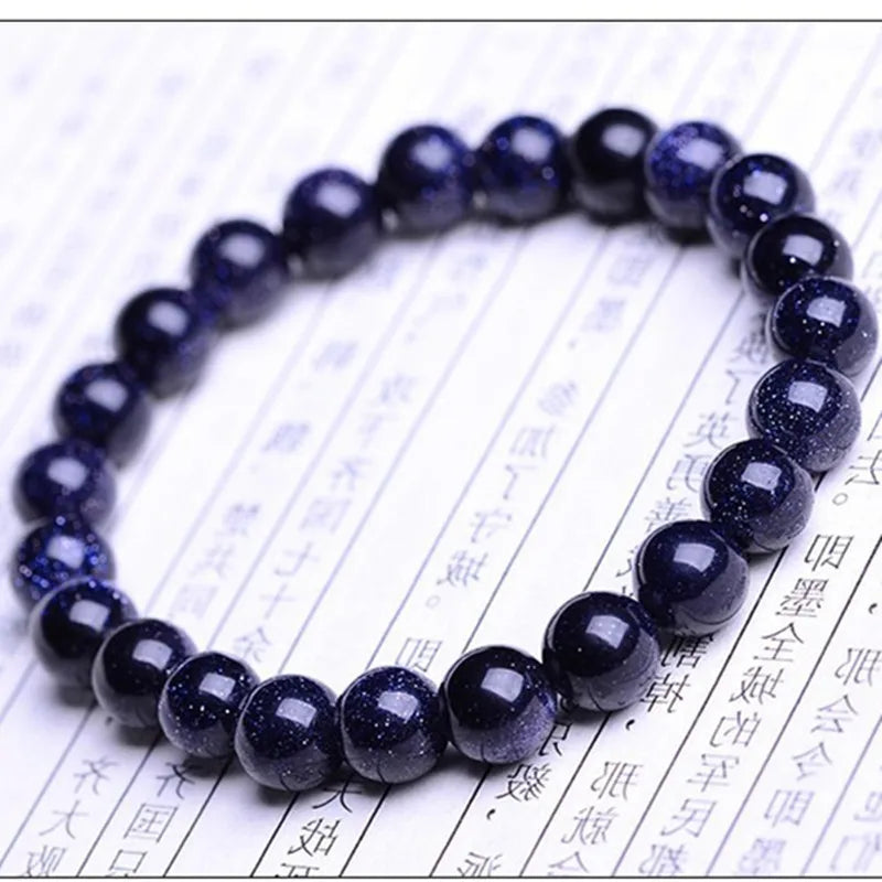Sapphire Beads Bracelet for Men Women