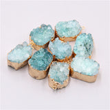 Druzy Crystal Quartz Pendant Charm for Necklace Jewelry Making