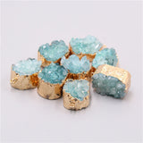 Druzy Crystal Quartz Pendant Charm for Necklace Jewelry Making