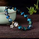 Tiger Eye Stone Single Circle Bracelet 8MM Hand String Women