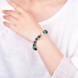 Tiger Eye Stone Single Circle Bracelet 8MM Hand String Women