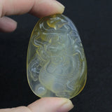 Natural Carnelian Agate Dragon Pendant Necklace for Men
