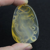 Natural Carnelian Agate Dragon Pendant Necklace for Men