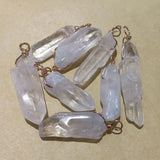 Chakra Drusys Stone Quartz Pendant Raw Ore Crystal Column Point