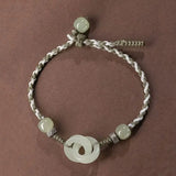 Chalcedony Jade Bracelets for Women Vintage Bangles Wedding Jewelry