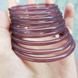 Natural Chalcedony Agate Light Purple Bracelet for Women
