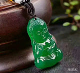Chalcedony & Jade Pendant, Baby Agate Buddha, Couple Agate Buddha Pendant