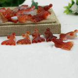 Natural Chalcedony Fish Pendant Necklace Gift