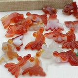 Natural Chalcedony Fish Pendant Necklace Gift