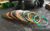 Natural Chalcedony Girl's Fine Soot Red Green Pink Yellow Bracelet