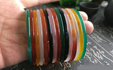 Natural Chalcedony Girl's Fine Soot Red Green Pink Yellow Bracelet