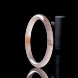 Natural Chalcedony Jade Bangle Round Bar Real Jade Violet Bangle