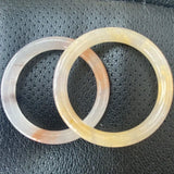 Natural Chalcedony Jade Bangle Round Bar Real Jade Violet Bangle