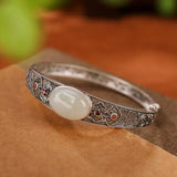 Chalcedony Clouds Bracelet Red Crystal Ancient Charm Jewelry Gift