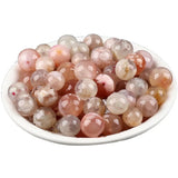 Natural Cherry Agate Loose Bead DIY Flower Agate Round Beads 9mm