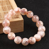 Natural Cherry Agate Loose Bead DIY Flower Agate Round Beads 9mm