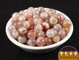 Natural Cherry Agate Loose Bead DIY Flower Agate Round Beads 9mm