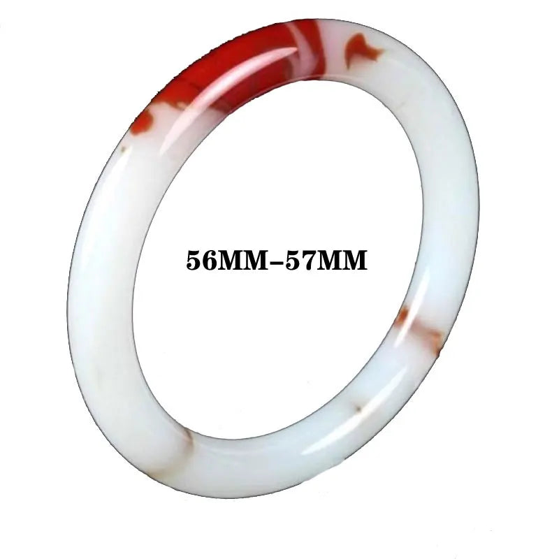 Chicken Blood Stone Round Bracelet Women's Silk Jade Bangle