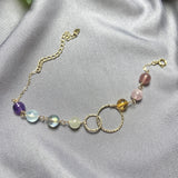 Citrine/Amethyst/Aquamarine/MoonStone/Strawberry Crystal Bracelets