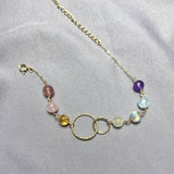 Citrine/Amethyst/Aquamarine/MoonStone/Strawberry Crystal Bracelets