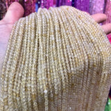 Natural Citrine Faceted Loose Beads 2-3mm Semi-finished Crystal Small Code Beads