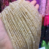 Natural Citrine Faceted Loose Beads 2-3mm Semi-finished Crystal Small Code Beads
