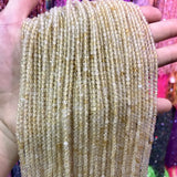 Natural Citrine Faceted Loose Beads 2-3mm Semi-finished Crystal Small Code Beads
