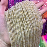 Natural Citrine Faceted Loose Beads 2-3mm Semi-finished Crystal Small Code Beads