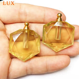Natural Citrine Star Perfume Bottle Yellow Gemstone Pendant